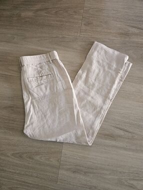 J. Jill Beige Linen-Blend Pants